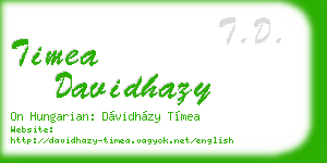 timea davidhazy business card